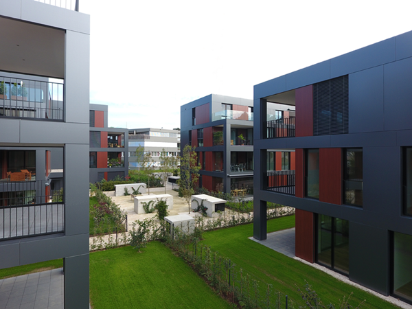 Blick auf Haus B
