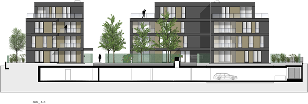 Ansicht Haus C+D